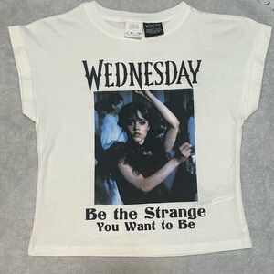 Zara Girl's 'Wednesday' Adams Graphic T-Shirt - BRAND NEW! (Size 7/8)